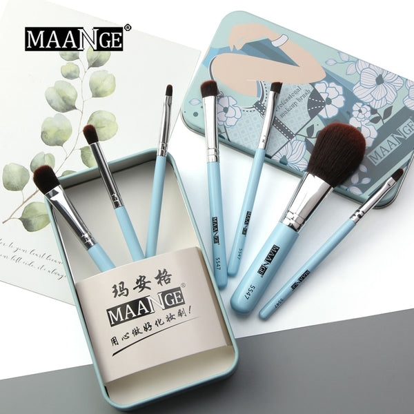 HOT 7Pc/set Mini Makeup brush Set Eye Lip Face Powder Portable Travel Beauty Make Up