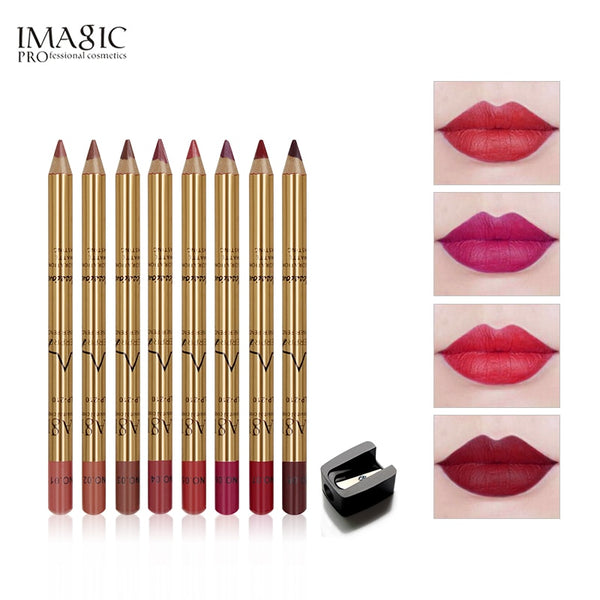 8 Colors New Lip Liner Pencil Makeup Set Kit Natural Waterproof Long Lasting Lipliner
