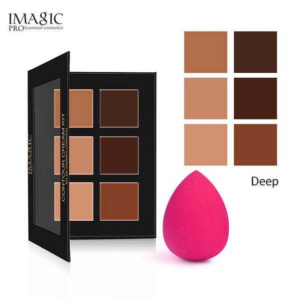IMAGIC Concealer Cream Palette Contour Kit Pro Makeup Palatte 6 Colors Concealer Face Primer Palette Face Makeup