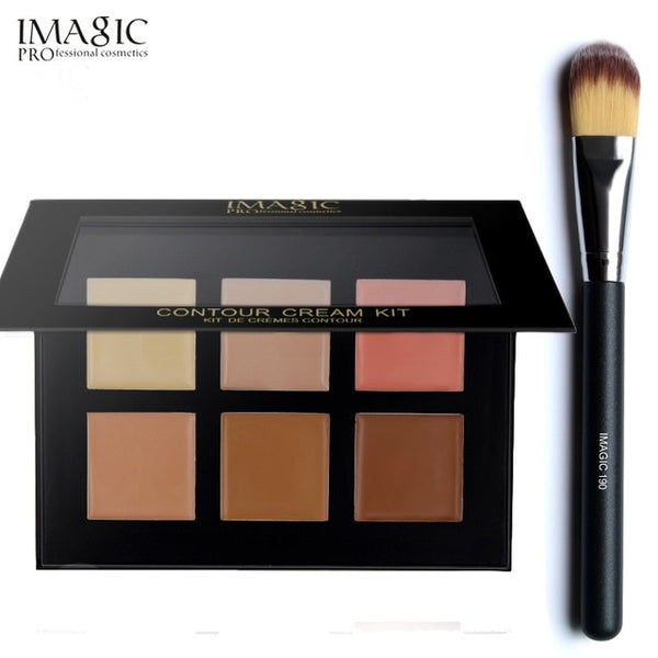 IMAGIC Concealer Cream Palette Contour Kit Pro Makeup Palatte 6 Colors Concealer Face Primer Palette Face Makeup
