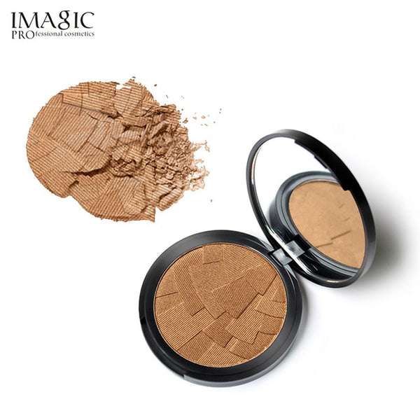 IMAGIC Face Highlighter Powder Palette Makeup Shimmer Brightening Make Up Powder Highlighter Bronzer Cosmetics