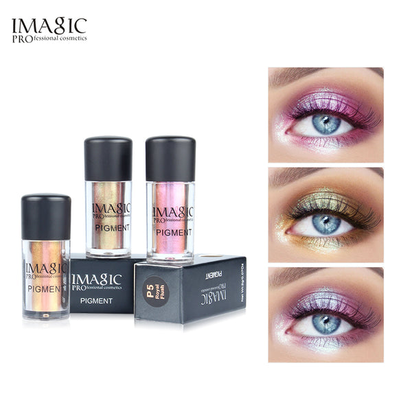 IMAGIC Glitter Eyeshadow Palette Fashion Shining Metals Powder Shimmer Eye Shadow Pigments Makeup Easy to Wear