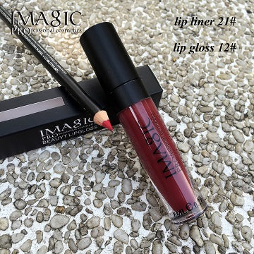 NEW Lip Gloss+Lipliner Pencil Moisturizer Long Lasting Waterproof