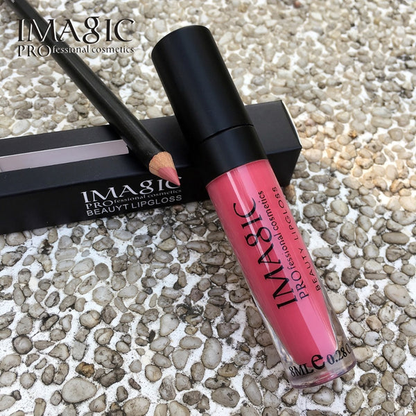 NEW Lip Gloss+Lipliner Pencil Moisturizer Long Lasting Waterproof