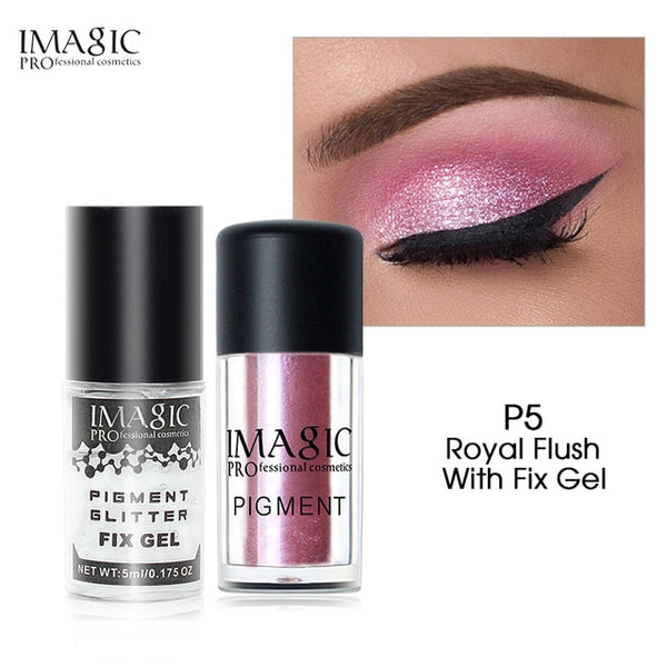 IMAGIC Makeup Eyeshadow Loose Pigment Shadows Eye Mineral Powder Metallic discoloration Loose Glitter Eyeshadow Color Makeup