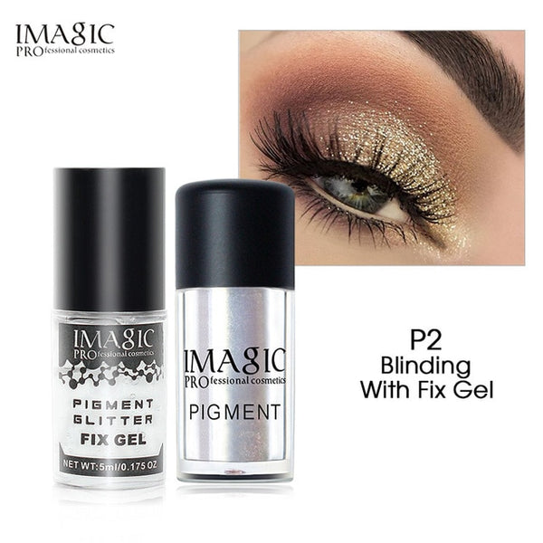 IMAGIC Makeup Eyeshadow Loose Pigment Shadows Eye Mineral Powder Metallic discoloration Loose Glitter Eyeshadow Color Makeup