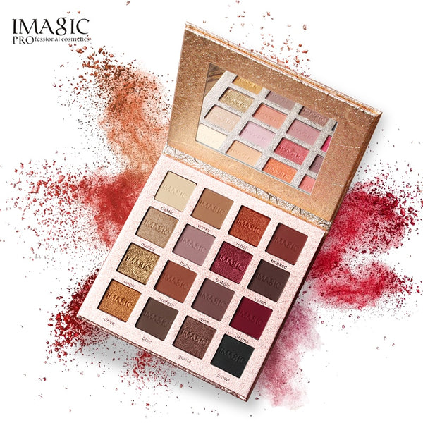 IMAGIC New Arrival Charming Eyeshadow 16 Color Palette Make up Palette Matte Shimmer Pigmented Eye Shadow Powder