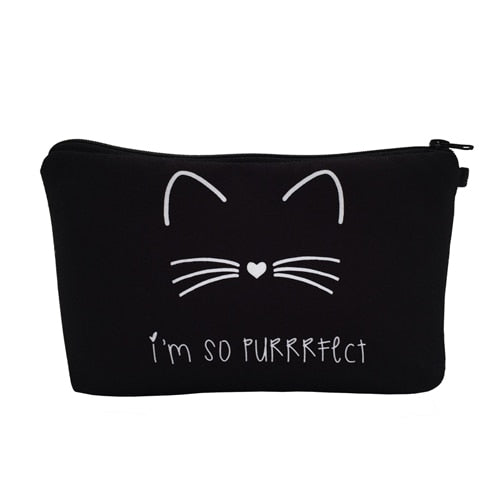 cosmetic organizer bag Pure black Cute