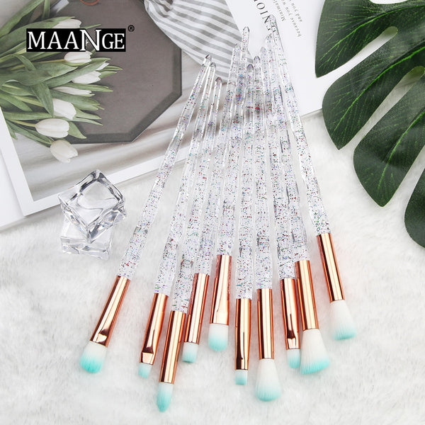 New 4/10Pcs New Diamond Makeup Brushes Set Women