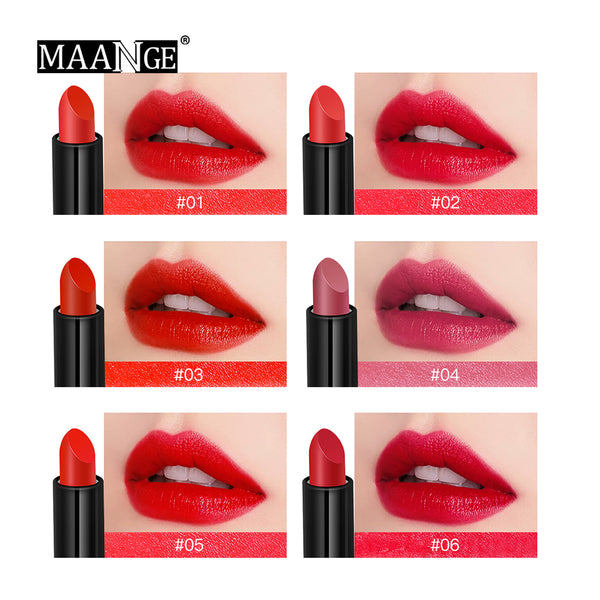6 Colors Lipstick Moisturizing Sexy Woman Long-lasting Waterproof Lip Stick Moisturizer Matte Velvet Lip Makeup Natural