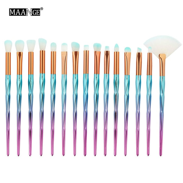 New 7/10Pcs Diamond Makeup Brushes Set
