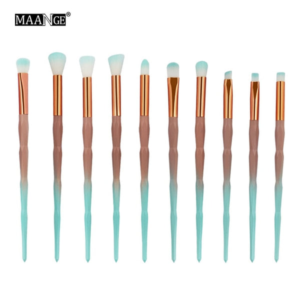 New 7/10Pcs Diamond Makeup Brushes Set