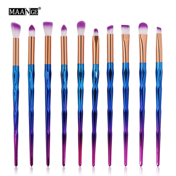 New 7/10Pcs Diamond Makeup Brushes Set