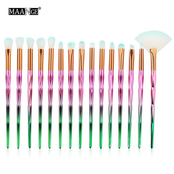 New 7/10Pcs Diamond Makeup Brushes Set