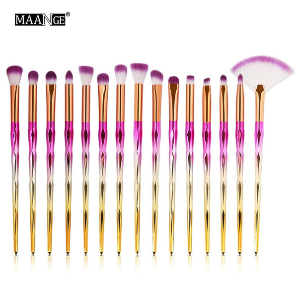 New 7/10Pcs Diamond Makeup Brushes Set