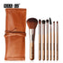 Travelling Makeup Brushes 7 PCS Make up Brush Set With Portable Bag Synthetic Hair Foundation Eyebrow