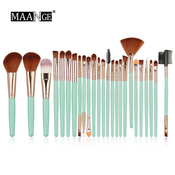 New 25pcs Makeup Brushes Beauty Tool Set Foundation Blending Blush MakeUp
