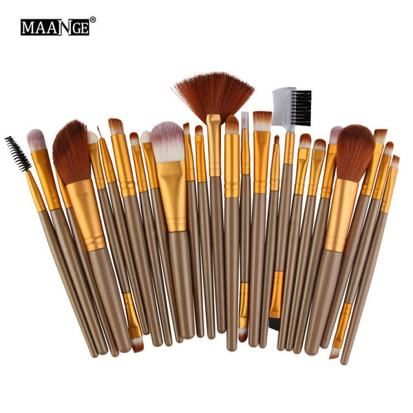 New 25pcs Makeup Brushes Beauty Tool Set Foundation Blending Blush MakeUp
