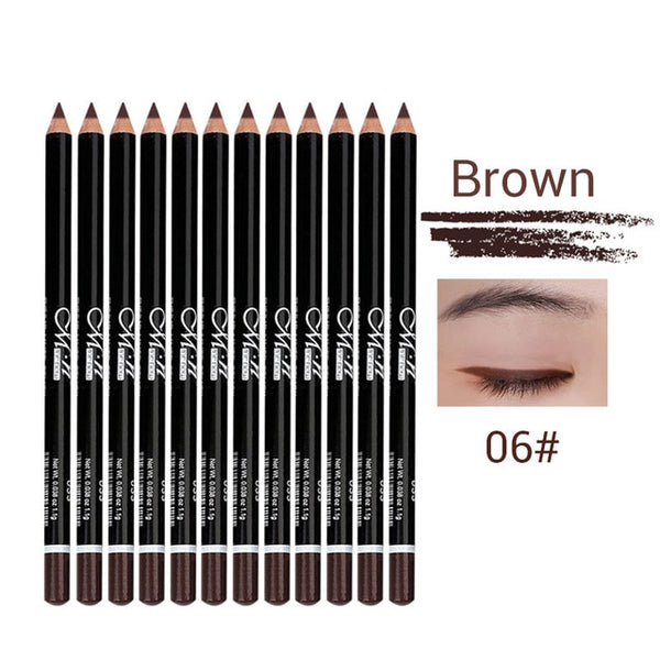 HIGH QUALITY 12 Colors Eye Make Up Eyeliner Pencil Waterproof Eyebrow Beauty Pen Eye Liner Lip Eyes Makeup