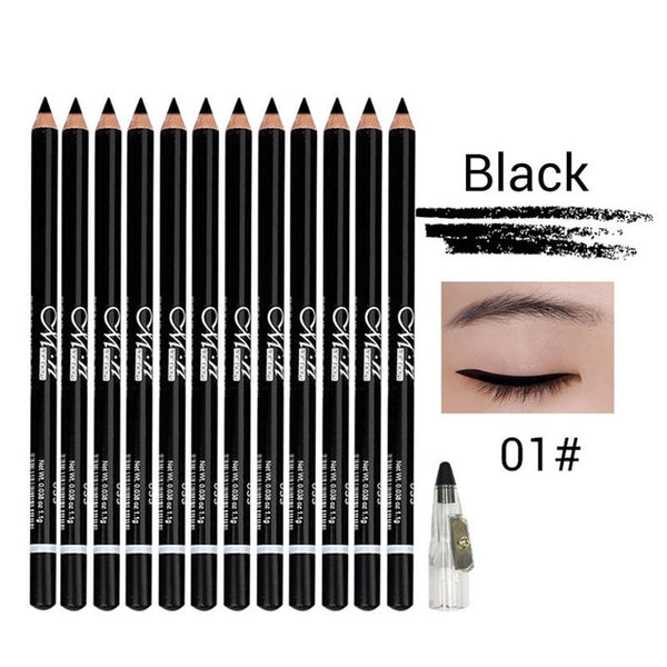 HOT 12 Colors Eye Makeup set Eyeliner Pencil Waterproof Beauty