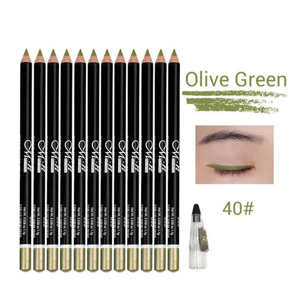 HOT 12 Colors Eye Makeup set Eyeliner Pencil Waterproof Beauty