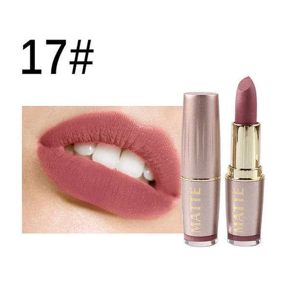 MISS ROSE Lipstick Matte Waterproof Velvet Lip Stick 6 Color Sexy Red Brown Pigments Makeup Matte Lipsticks Beauty Lips