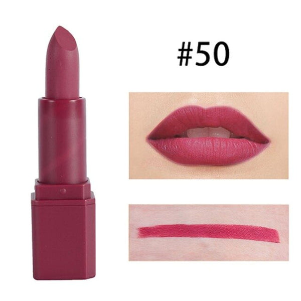 MISS ROSE Matte Lipstick Moisturizer Smooth Lips Stick Long Lasting Charming Lip Cosmetic Beauty Makeup 20 Colors #269121