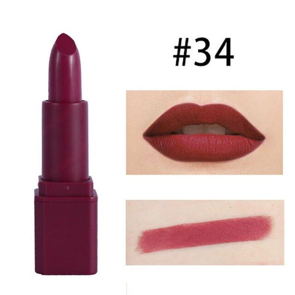 MISS ROSE Matte Lipstick Moisturizer Smooth Lips Stick Long Lasting Charming Lip Cosmetic Beauty Makeup 20 Colors #269121