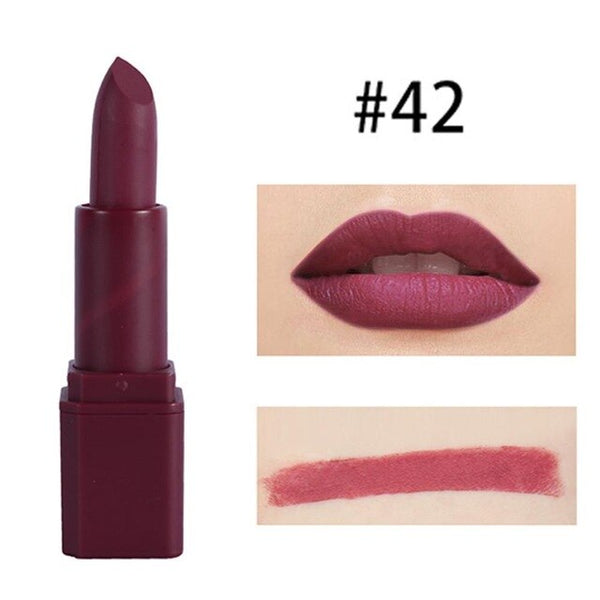 MISS ROSE Matte Lipstick Moisturizer Smooth Lips Stick Long Lasting Charming Lip Cosmetic Beauty Makeup 20 Colors #269121