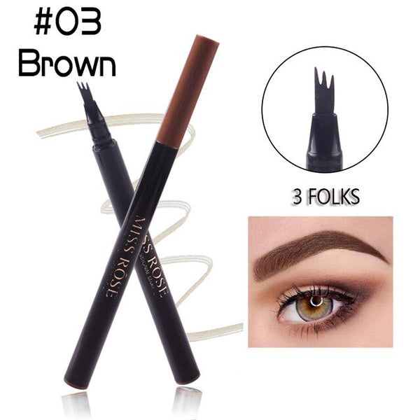 MISS ROSE crayon à sourcils stylo à sourcils femmes étanche fourche pointe sourcil stylo de tatouage sourcils meilleur vente 2018 produits TSLM2