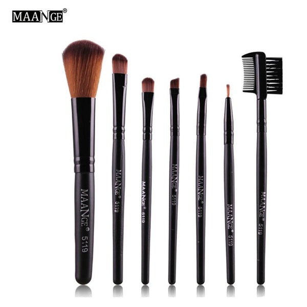 Makeup Brush Set 7Pc/set Mini Travel brush Set cosmetics kit Powder Foundation Beauty
