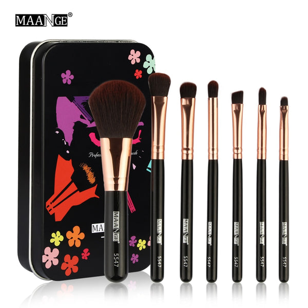 Makeup Brush Set 7Pc/set Mini Travel brush Set cosmetics kit Powder Foundation Beauty