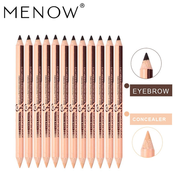 HIGH QUALITY 12PCS Concealer&eyebrow Pencil 2 in 1 Makeup Two-head use Professional