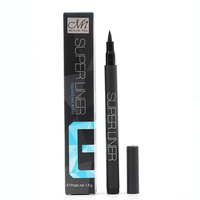Superfine Cool Black Waterproof and Sweat Is not Blooming Eyeliner Liquid Professional Eye Makeup