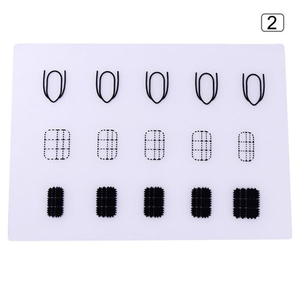 Mini Silicone Stamping Mat Nail Practice Tool Portable Template Pad Nail Art Manicure Tool