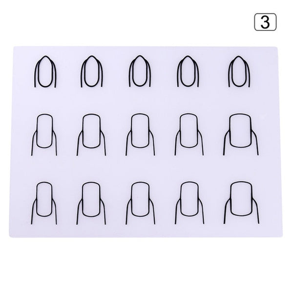 Mini Silicone Stamping Mat Nail Practice Tool Portable Template Pad Nail Art Manicure Tool