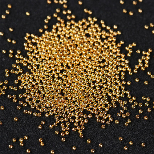 Mini Steel Ball Bead 3D Nail Decoration 0.8mm Gold Silver Champagne Studs Manicure Nail Art Decoration