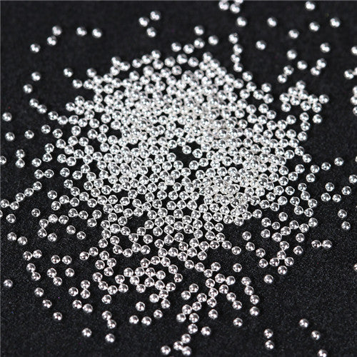 Mini Steel Ball Bead 3D Nail Decoration 0.8mm Gold Silver Champagne Studs Manicure Nail Art Decoration