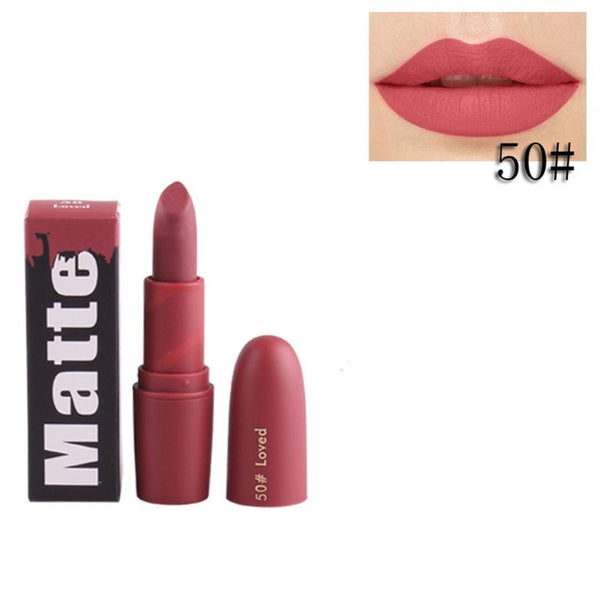 Miss Rose Black Lipstick Waterproof Batom Matte Lipstick Pencil Shimmer Gold Lipstick Velvet Lip Makeup Beauty