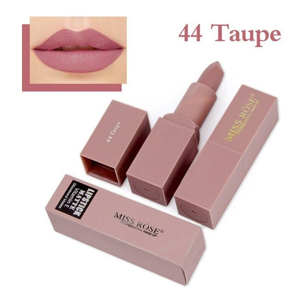 Miss Rose Professional Matte Lips Makeup Lipstick Batom Lip Stick Nude Red Velvet Pumpkin Color Lipsticks
