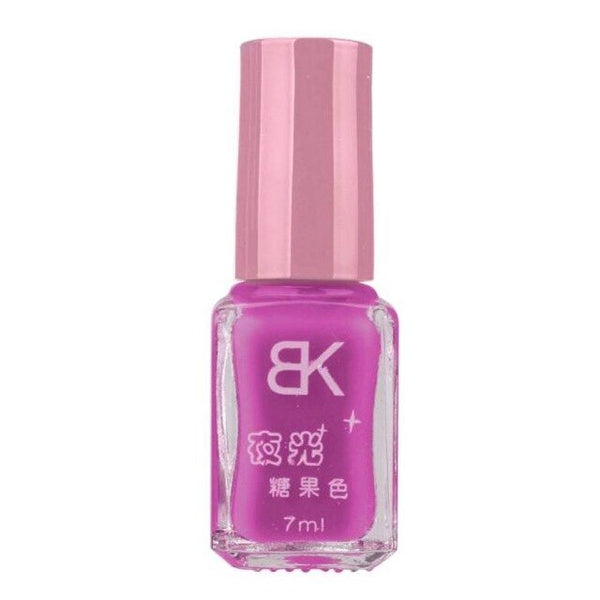 Mode chaude femmes enfants 7 ml vernis à ongles Non toxique 20 couleurs Fluorescent néon lumineux Gel vernis à ongles pour lueur dans l'obscurité