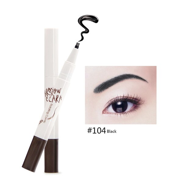 Musique fleur mat crayon à sourcils étanche fourchette pointe sourcil tatouage stylo 10 tête Fine croquis sourcil rehausseur colorant teinte stylo TSLM2