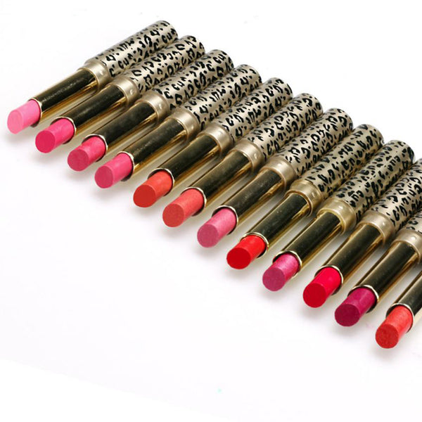New 12pcs/lot Lipsticks Lip Stain Makeup Lot Leopard Moisturizing Lip Stick Set Cosmetic Lipstick