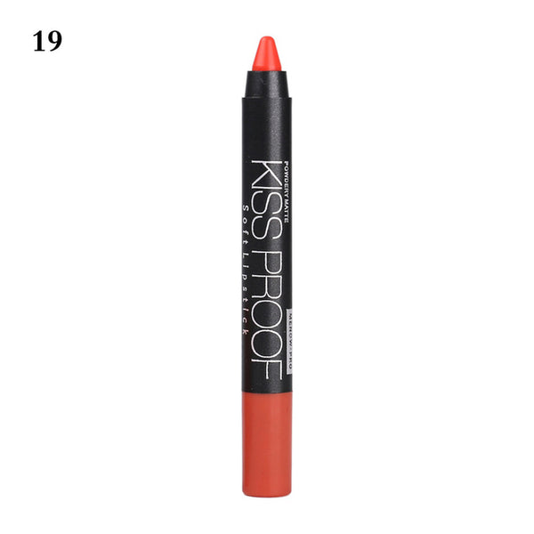 New 19 Colors MENOW KISS PROOF Sexy Beauty Waterproof Lip Pencil Lipstick Lip Gloss Lip Liner