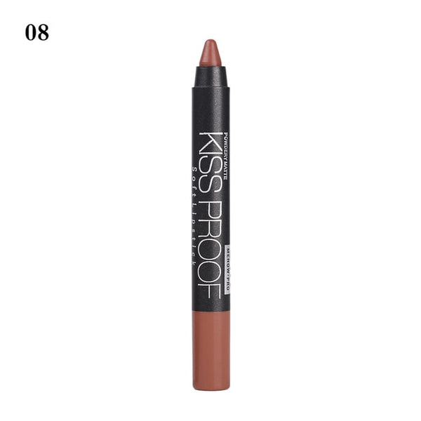 New 19 Colors MENOW KISS PROOF Sexy Beauty Waterproof Lip Pencil Lipstick Lip Gloss Lip Liner