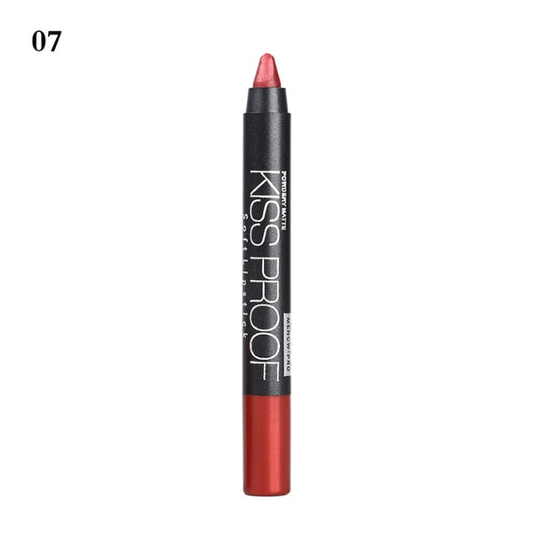 New 19 Colors MENOW KISS PROOF Sexy Beauty Waterproof Lip Pencil Lipstick Lip Gloss Lip Liner