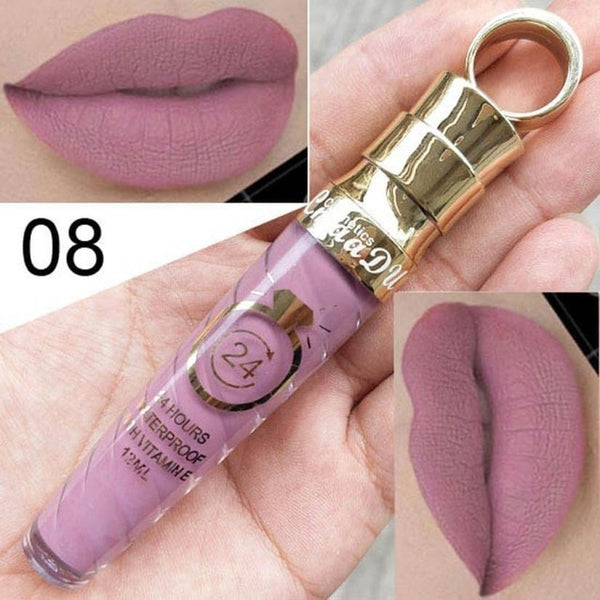 Professional Makeup Lip Gloss Sexy Long Lasting Waterproof Liquid Lipstick Velvet Matte Lipgloss Lip Beauty Comestic