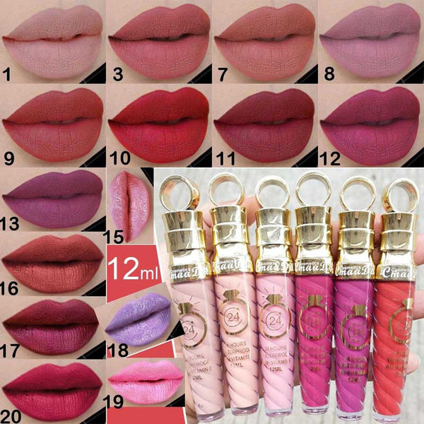Professional Makeup Lip Gloss Sexy Long Lasting Waterproof Liquid Lipstick Velvet Matte Lipgloss Lip Beauty Comestic