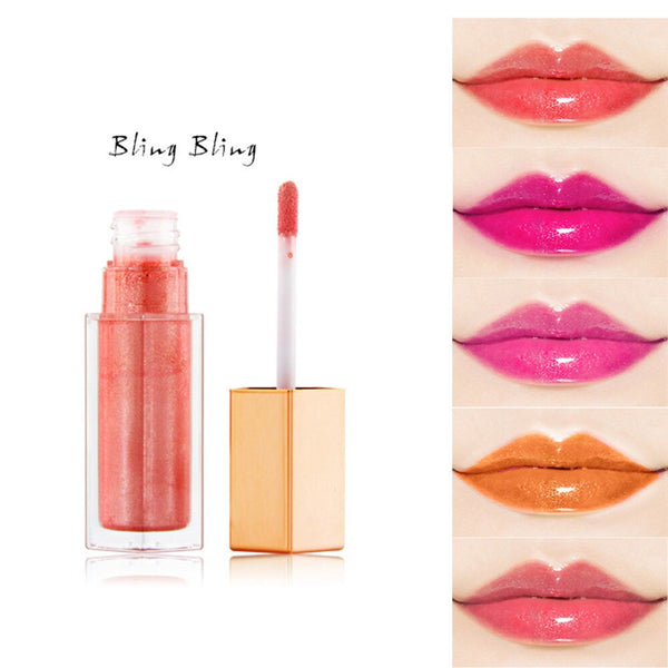 Professional Lip Gloss 5 Colors Nude Velvet Glossy Lip-Gloss Lipstick Lip Cream Cosmetic Beauty Makeup