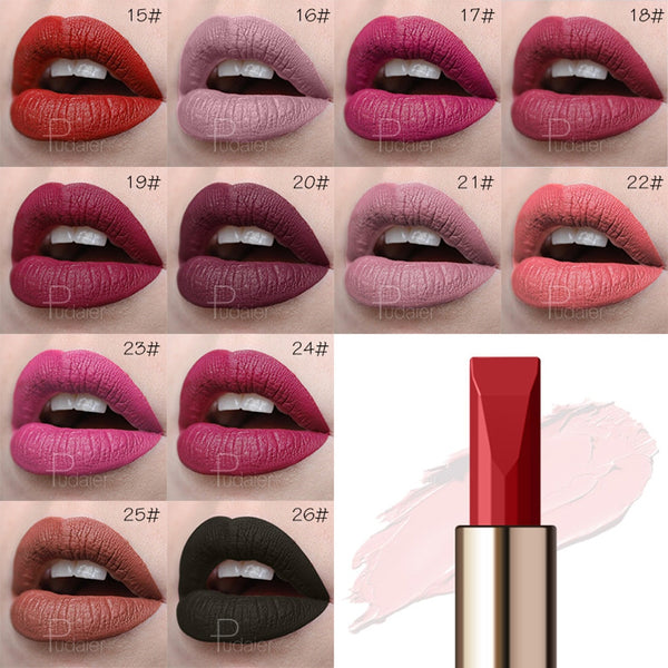 New 24 Hours Long Lasting Lipstick Waterproof Matte Liquid Lip Gloss Lip Liner Cosmetics Matte Lipstick